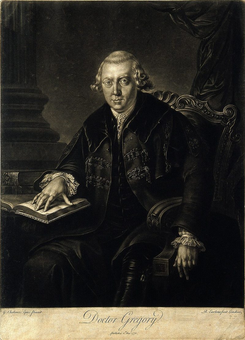 John Gregory, mezzotint by Richard Earlom after G. Chalmers, 1774