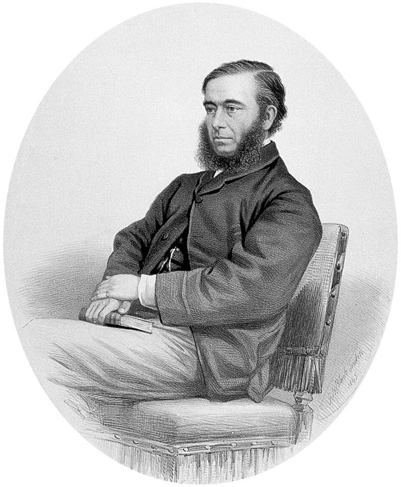 Portrait of William Budd, from an 1862 lithograph