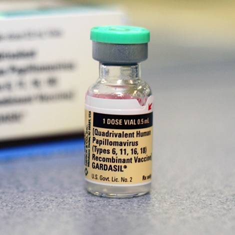 Vial and packaging of an HPV vaccine
