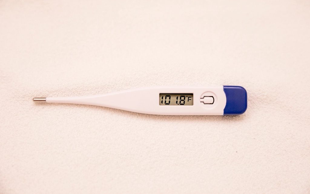 A digital thermometer
